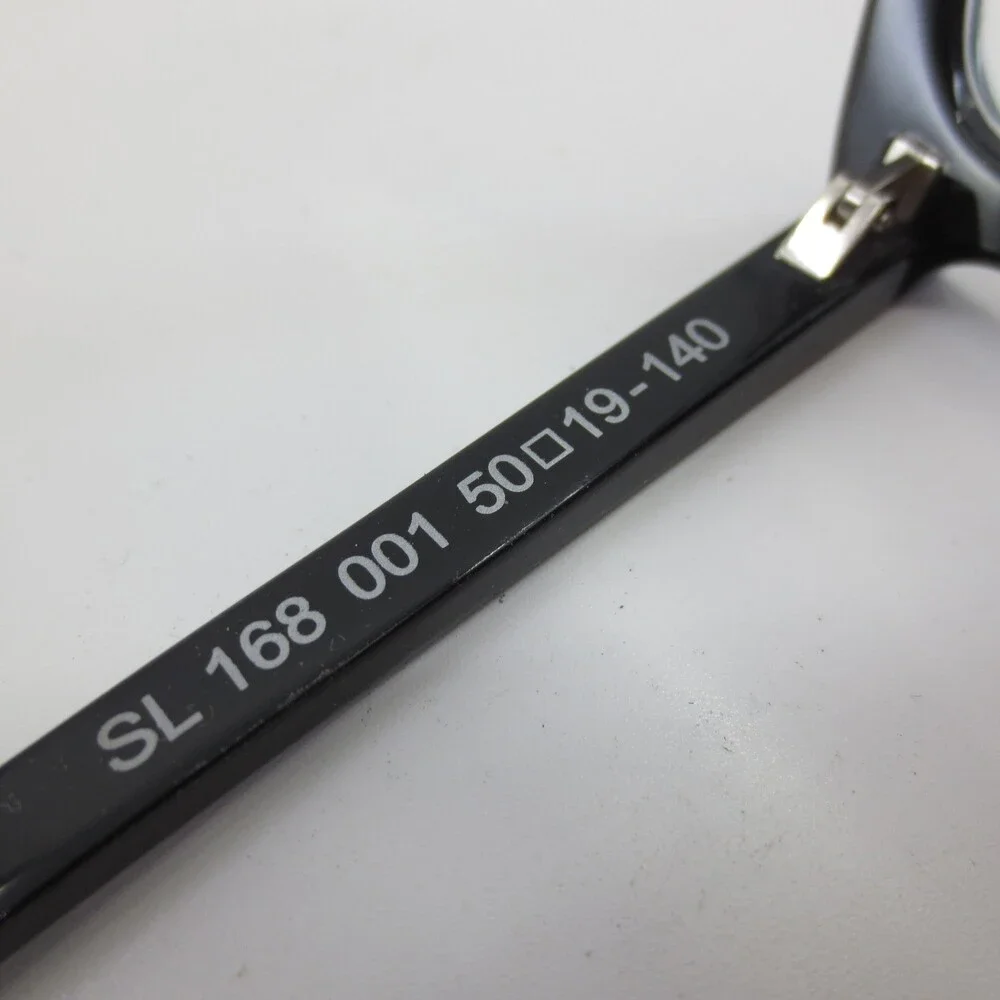 Saint Laurent SL 168 001 Black Square Eyeglasses Frames 50-19-140 Italy - Picture 6 of 8
